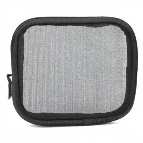 Patu Mesh Travel Toiletry Bag, Portable Shaving Washing Kits Organizer, Pack of 2 (Size S), Black