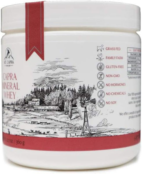 MT. CAPRA SINCE 1928 Capra Mineral Whey, Bio-Available Mineral/Electrolyte Supplement, 12.7 Ounce