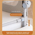 ZOtterly (47 Inch) Baby Bed Rail Guard for Toddlers, Grey, Oxford Fabric, Iron Pipe, Rectangular, Swing Down Bedrail