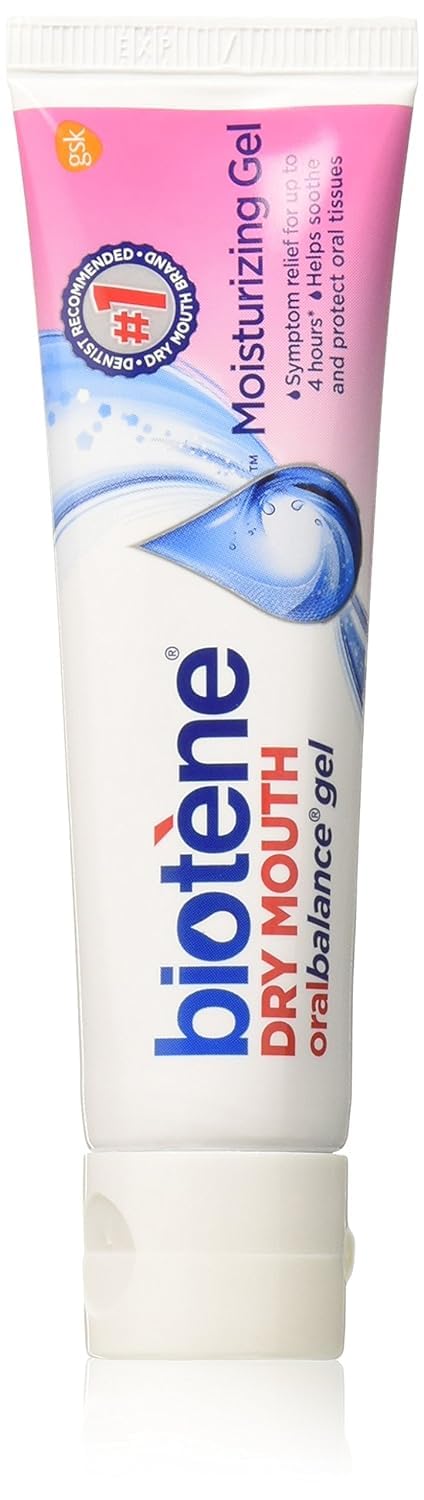 Biotene OralBalance Moisturizing Gel, Flavor-Free, Alcohol-Free, for Dry Mouth, 1.5 oz, Pack of 3