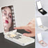 Travel Makeup Brush Set with LED Light Mirror - Portable Makeup Brush Set for Foundation and Powder