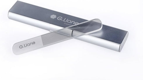 Nail File and Buffer, 2 in 1 Nano Glass Nail Shiner with Aluminium Case for Professional Nail Care