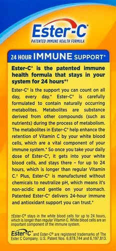 Ester-C Vitamin C Tablets, 500mg, 60-Count, Unflavored (Packaging May Vary)