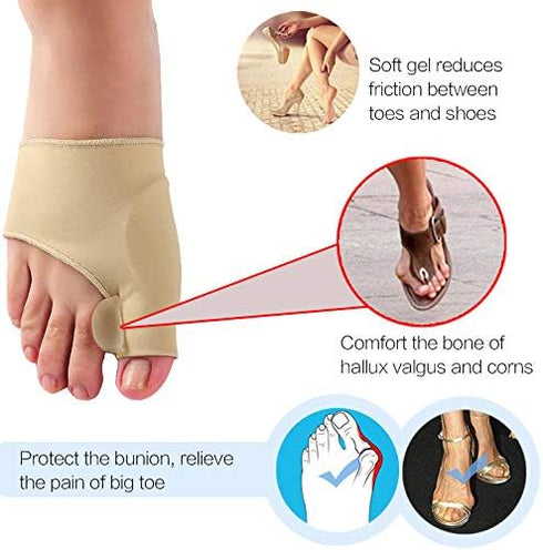 Valgus Bunion Corrector Bunion Splint for Crooked Toes Alignment Pain Relief, Orthotics Feet Bone Thumb Adjuster Sock