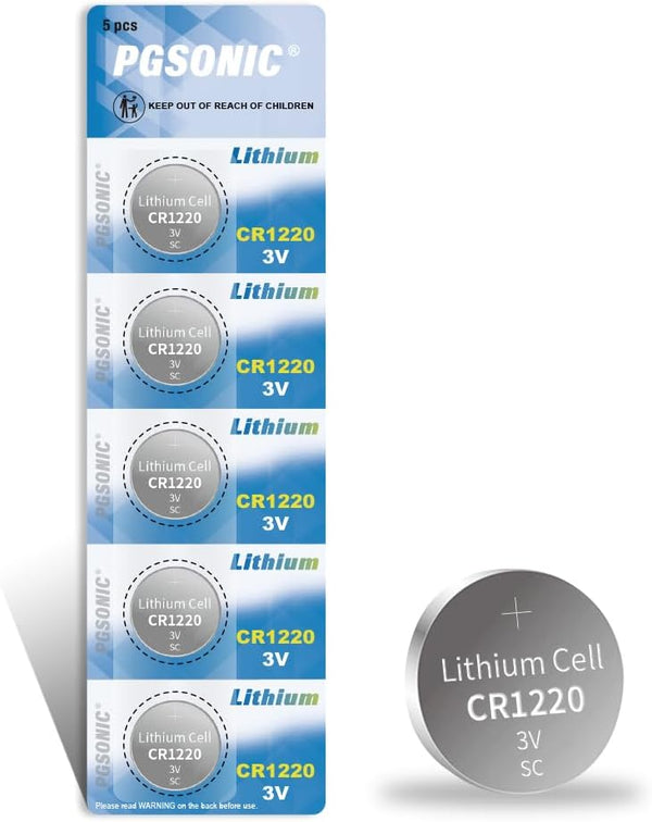 PGSONIC CR1220 3V Lithium Battery (5pcs)