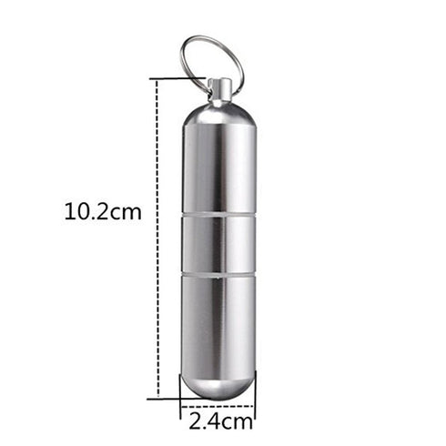 Joint case Mini Aluminum Cigarette Case Holder with Key Ring Metal Waterproof Round Cigarettes Pocket Box