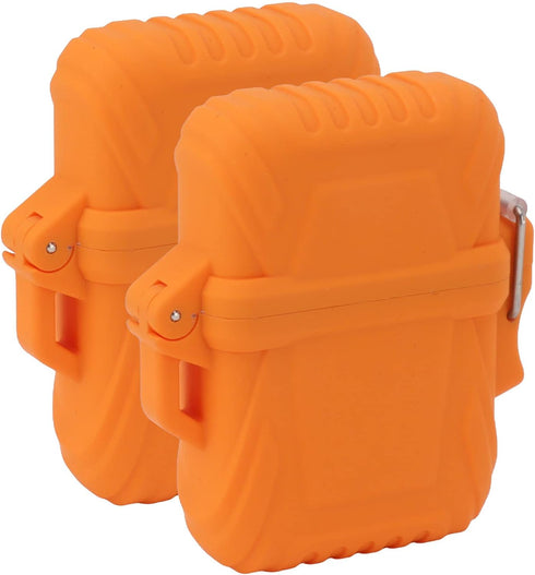 Torch Lighter Case - Portable Heavy Duty Waterproof IP56 Lighter Case for Outdoor Hiking (Orange)