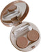 HLLMX 2 PCS Contact Lens Case Travel Holder Storage Box for Travel & Home (White, Khaki)