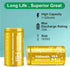 Vapcell 3.7v 1100mah Flat Top 18350 Li-on IMR Rechargeable Lithium Battery, 2pcs