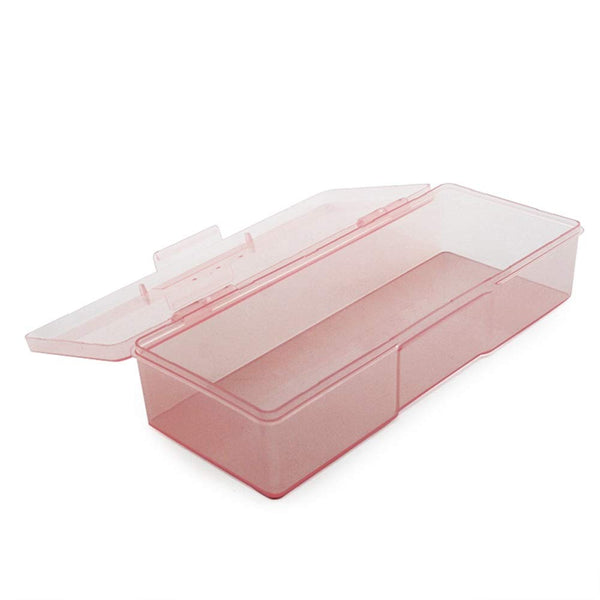 Transparent Box Storage Case for Nail Art Equipment - Empty Plastic Box for Manicure Tool Organizing