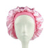 Sleep Cap for Kids Satin Hair Scarf, Girls Night Head Wrap Floral Silk Nightcap Light Pink