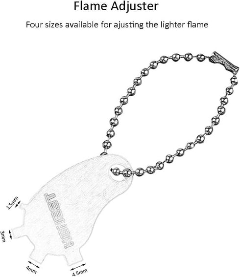 Ambrogio L Lighter Screw Thing, Flame Adjuster Tool for Cigar Lighter, Keychain