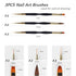 5PCS Dotting Pens with 3 PCS Nail Painting Brushes, Double Ended Brush and Dotting Tool Kit