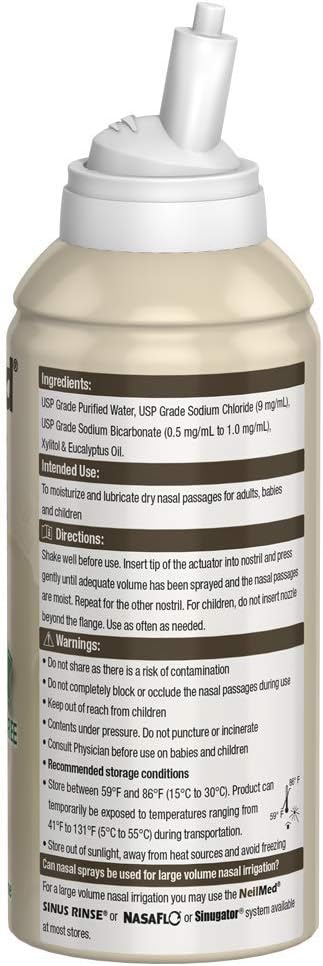 NeilMed Nasamist Saline Spray with Xylitol, 4.5 Ounce (Pack of 1)