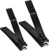 Nail Clippers Set - Sharp Stainless Steel Fingernail & Toenail Clippers, Black Nail Cutter, 2 Piece Set
