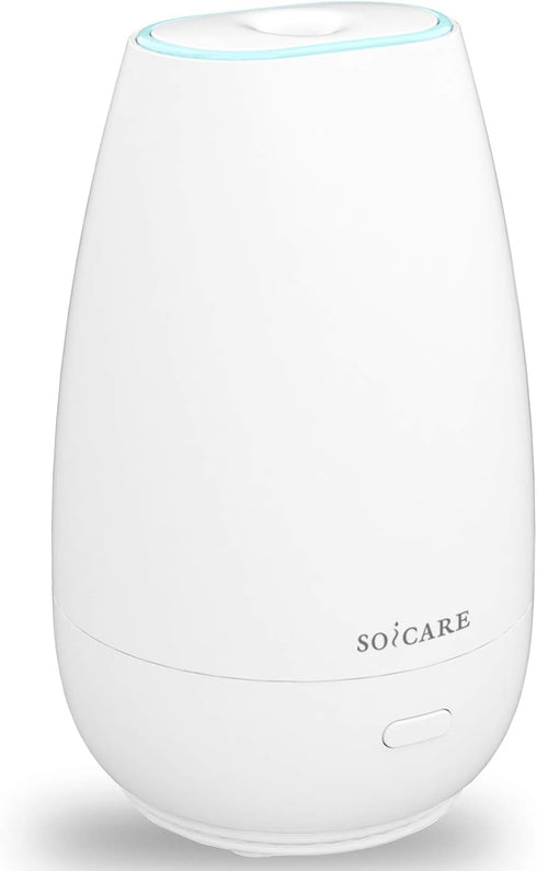 SOICARE Car Diffuser (2nd Generation), Mini Aromatherapy Air Scent Humidifier Diffuser with Built-in USB Cable (White)