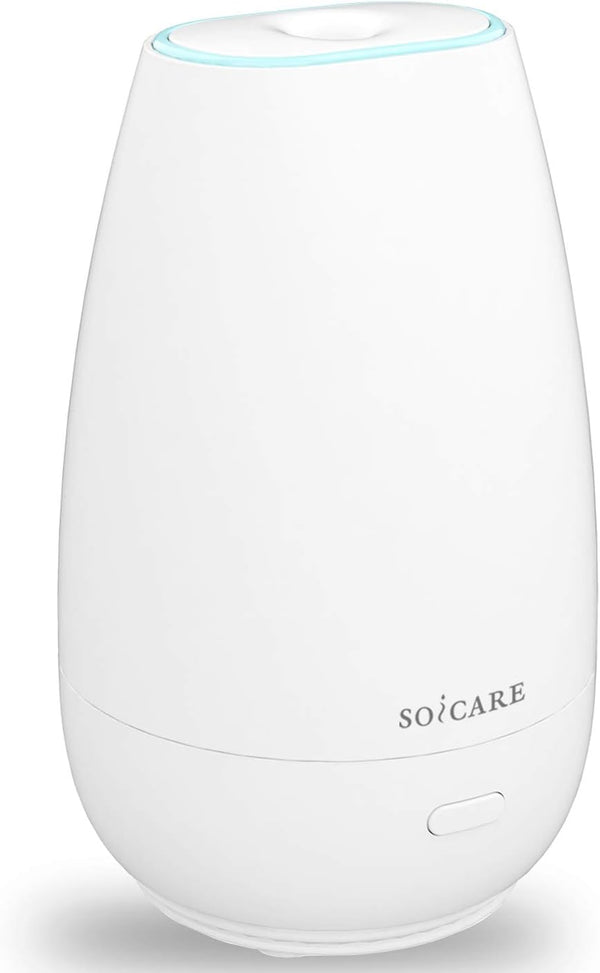 SOICARE Car Diffuser (2nd Generation), Mini Aromatherapy Air Scent Humidifier Diffuser with Built-in USB Cable (White)