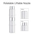 LISAPACK 8ML Atomizer Perfume Spray Bottle | Travel, Empty Refillable Cologne Dispenser, Portable Sprayer (Silver)