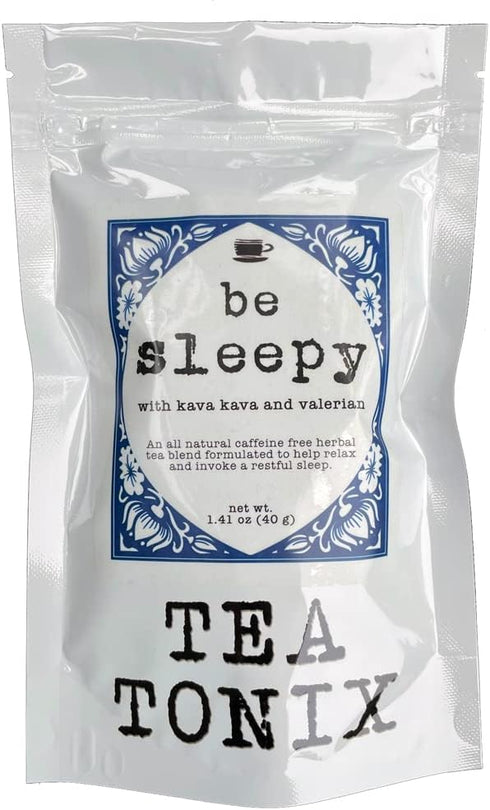 BE SLEEPY Bedtime Tea with Valerian, Chamomile, Lavender, and Kava, 40g - Caffeine Free Herbal Tea