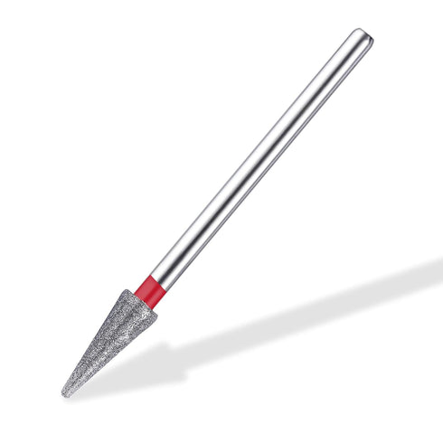 NMKL38 3/32" Tapered Diamond Nail Drill Bit, Rotary Cuticle Clean Burr Nail Art File for Electric Drill Machine, Fine -