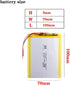 Liter energy battery 3.7V 2500mAh 3070100 Pack Liter Lipo Battery Rechargeable Lithium Polymer ion Battery with Two