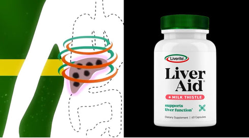 LIVERITE Liver Aid with Milk Thistle, 60 Capsules, Liver Support, Cleanse, Care, Function, Energy