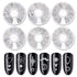 WOKOTO 6 Boxes Silver Hollow Nail Art Studs Set - 3D Flower Diamond Manicure Kit with Tweezers