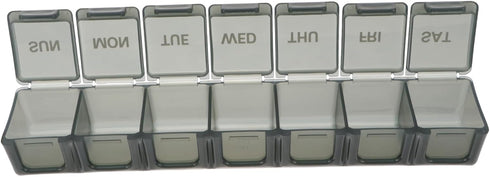 Weekly Pill Organizer for Vitamins and Medications Compartment Transparent Design Easy to