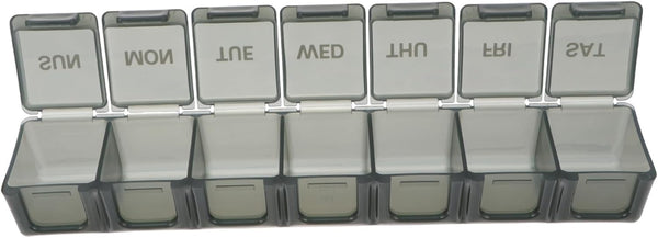 Weekly Pill Organizer for Vitamins and Medications Compartment Transparent Design Easy to