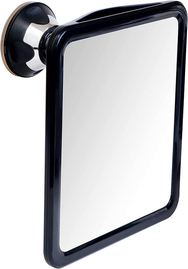 MIRRORVANA Fogless Shower Mirror for Shaving, 8" x 7", with Upgraded Suction & Dual Anti Fog Design, Shatterproof