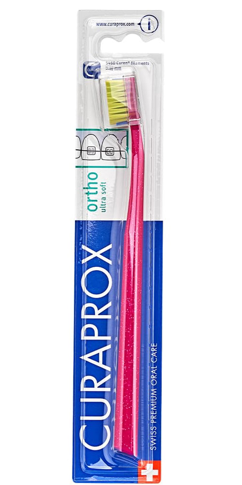 Curaprox CS 5460 Ultra-Soft Orthodontic Toothbrush for Braces, Ultra-Fine Filaments & Compact Head