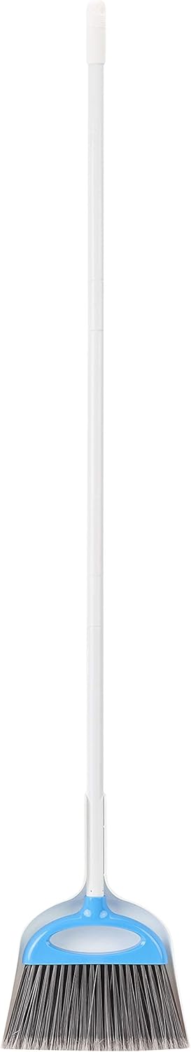 Amazon Basics Dustpan Broom Set with Adjustable Long Handle, Easy to Assemble,