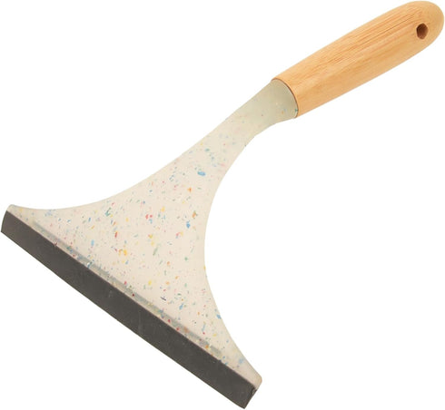 Household Squeegee with Wood or Bamboo Handle, Streak-Free Surface Cleaner, Water Removal