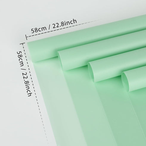 FUHITIM 20 Sheets Flower Wrapping Paper -Waterproof Floral Bouquet Wrapping Paper Used for DIY Crafts, Gift Packaging, Florist Supplies Packaging Paper for Wedding Birthday Gift(Misty Light Cyan)