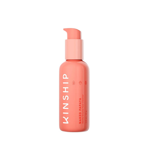 Kinship Naked Papaya Gentle Enzyme Milky Cleanser - Jojoba Oil Facial Cleanser for All Skin Types, 5.25 Oz