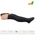 HealthyNees 20-30 mmHg Thigh High Compression Wide Stocking Zipper Closed Toe (Large-X-Large, With Zipper Black)