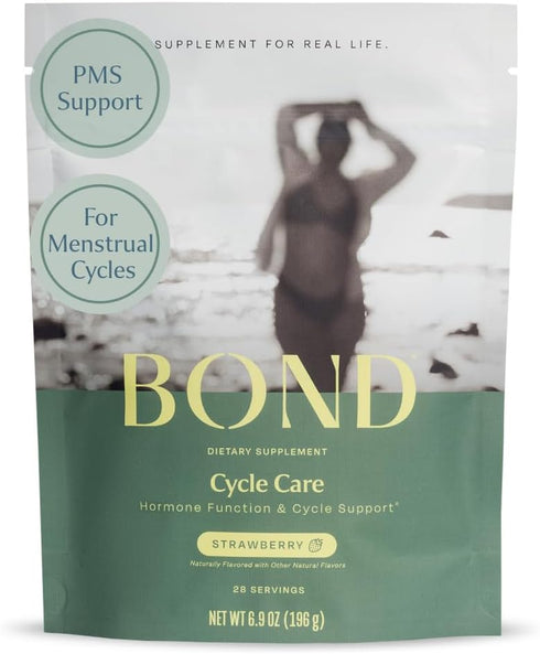 Cycle Care Supplement for Women - PMS Support, Regular Menstrual Cycle, Mood Swings - 28 Servings Strawberry Flavor