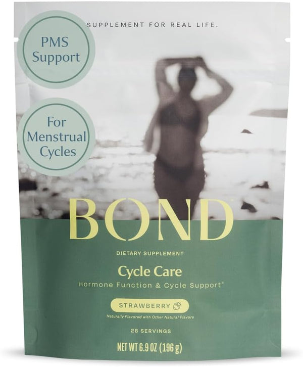 Cycle Care Supplement for Women - PMS Support, Regular Menstrual Cycle, Mood Swings - 28 Servings Strawberry Flavor