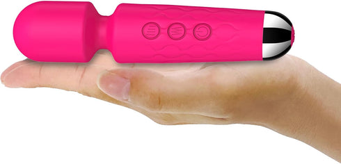 Kitppit Portable Cordless Body Muscle Massager Multiple Speeds and Modes Neck Relief Waterproof (Rose)