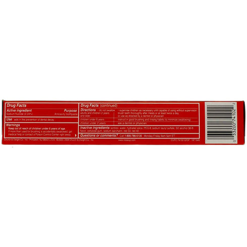 Close-Up Cinnamon Red Gel Anticavity Fluoride Toothpaste - 6 oz (Pack of 2)