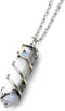 Rainbow Moonstone Healing Crystal Necklace - Lunar Pendant Balance, Inner Light, Love