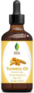 SVA Turmeric Essential Oil – 4 Fl Oz – 100% Natural for Diffuser, Hair Care, Skin Care, Aromatherapy, with Dropper