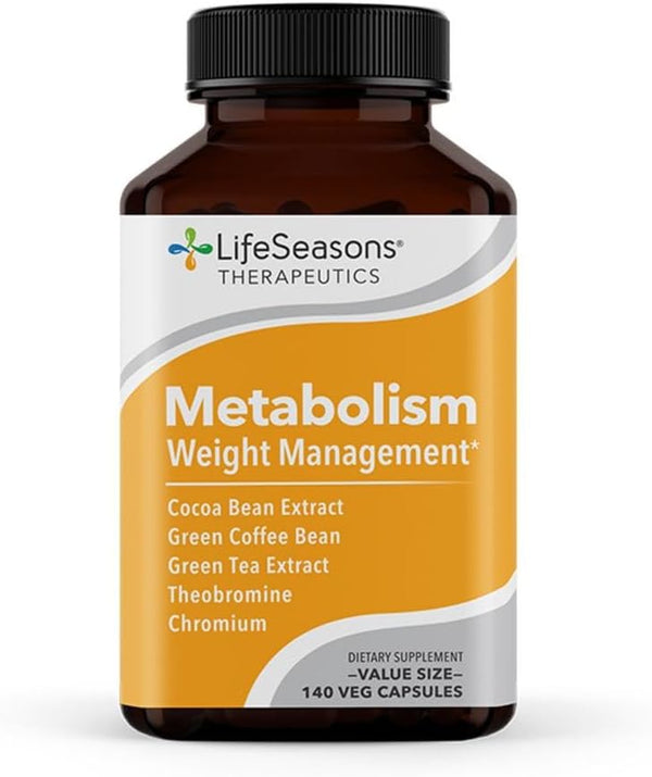 Metabolism Support & Energy Boosting Supplement - Natural Appetite Suppressant, Curbs Cravings, Green Tea, Coffee Bean,