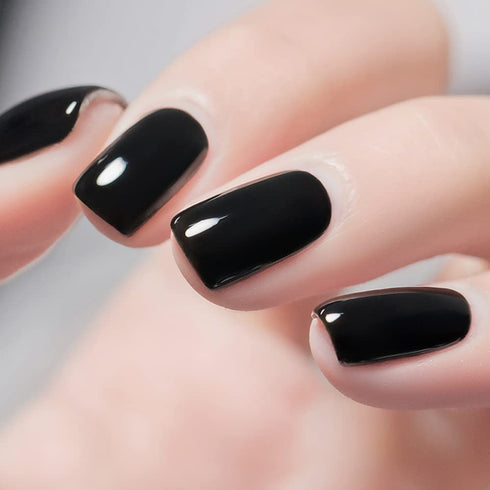Vishine Gelpolish Professional Manicure Salon UV LED Soak Off Gel Nail Polish, Color Black (1348)