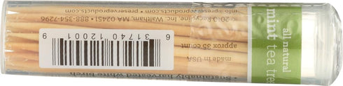 Preserve Mint Tea Tree Toothpicks, Set of 4