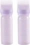 Pimoys 6 Ounce Root Comb Applicator Bottle, Oil Applicator for Hair Dye, Purple, 2 Pack