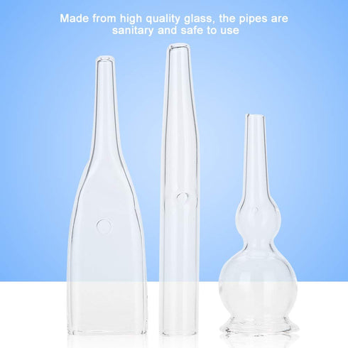 Nikou Vacuum Glass Tube - 3Pcs Glass Pipes Kit for Removal Face Cleanser Beauty Machine Accessories