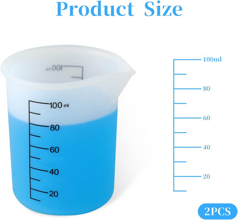 Vin Beauty 2Pcs Laundry Detergent Cup, Laundry Detergent Measuring Cup, Washable Silicone Laundry Measuring Cup