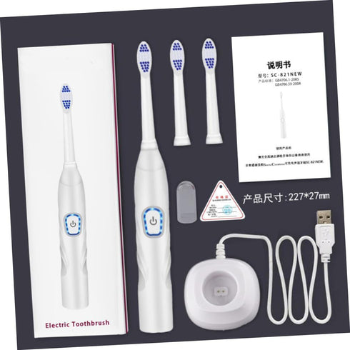 Set Electric Toothbrush for Kids - USB Rechargeable with Auto Timer