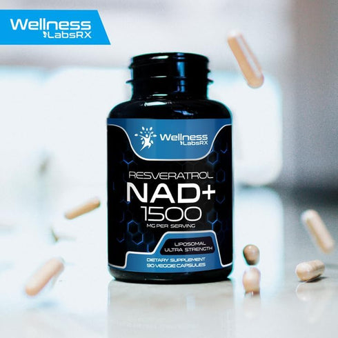 NAD Supplement 1500mg - Liposomal NAD+ with Resveratrol for Cellular Health, Stamina & Healthy Aging, USA Made